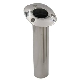 C.E. Smith Flush Mount Rod Holder - 15 Degree w/Drain - Black Liner - No Logo